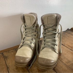 Palladium winter combat style leather boots